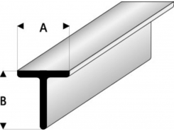 Profilo Profilo a T T-Beam 1,5x1,5mm/0.06x0.06  x 100 cm