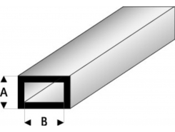 Profilo Tubo Rettangolare Rectangular Tube 2,0x4,0mm/0.08x0.156  x 100 cm