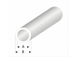 Profilo Profili Colorati Tube, Clear White 2,0x3,0mm/0.08x0.118  x 30 cm