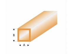 Profilo Profili Colorati Tube-Square-Orange  5,0x6,0mm/0.197x0.236  x 30 cm