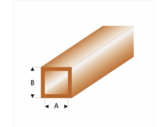 Profilo Profili Colorati Tube-Square-Brown   3,0x4,0mm/0.118x0.156  x 30 cm