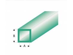 Profilo Profili Colorati Tube-Square-Green   2,0x3,0mm/0.08x0.118   x 30 cm