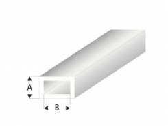 Profilo Profili Colorati Tube-Rect.-White    2,0x4,0mm/0.08x0.156   x 30 cm