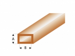 Profilo Profili Colorati Tube-Rect.-Brown 2,0x4,0mm/0.08x0.156  x 30 cm