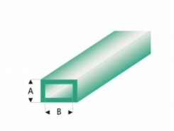 Profilo Profili Colorati Tube-Rect.-Green 2,0x4,0mm/0.08x0.156  x 30 cm