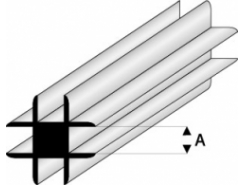 Profilo Profili x Lastre Cross Connector 1,0mm/0.04  x 100 cm