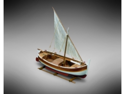 Modello kit barca GOZZO MEDITERRANEO VELA serie MINI MAMOLI in scala 1:28