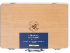 Lefranc Bourgeois Cassetta Legno 10 tubi x 40 ml, 2 additivi 75 ml e Accessori