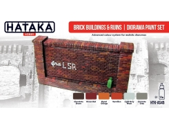 AS45 -  Brick Buildings & Ruins / Diorama Paint Set - 6 X 17 ML