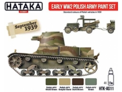 AS11 - Early WW2 Polish Army paint set - 4 X 17 ML