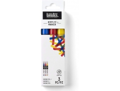 Liquitex Acrylic Marker Set da 3, Punta Fine - Colori