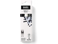 Liquitex Acrylic Marker Set da 3, Punta Fine - Essenziali