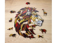 Lion - Puzzle 3D in legno - 100 pz