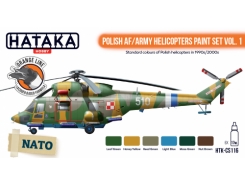 CS116 - Polish AF / Army Helicopters paint set vol.1 - 6 X17 ML