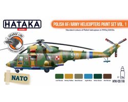 Hataka Hobby Polish AF / Army Helicopters paint set vol.1
