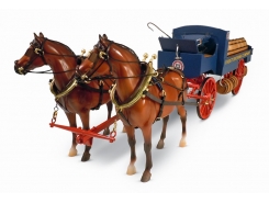 THE PABST BEER WAGON & HARNESSED HORSES - 1:12