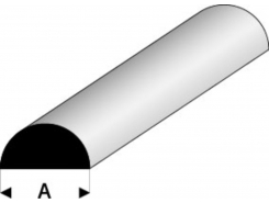 Profilo Mezzotondo Half Round Rod 2,0mm/0.08  x 100 cm