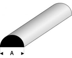 Profilo Mezzotondo Half Round Rod 2,0mm/0.08  x 100 cm